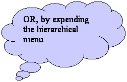 ιϻr: OR, by expending the hierarchical menu 
 
